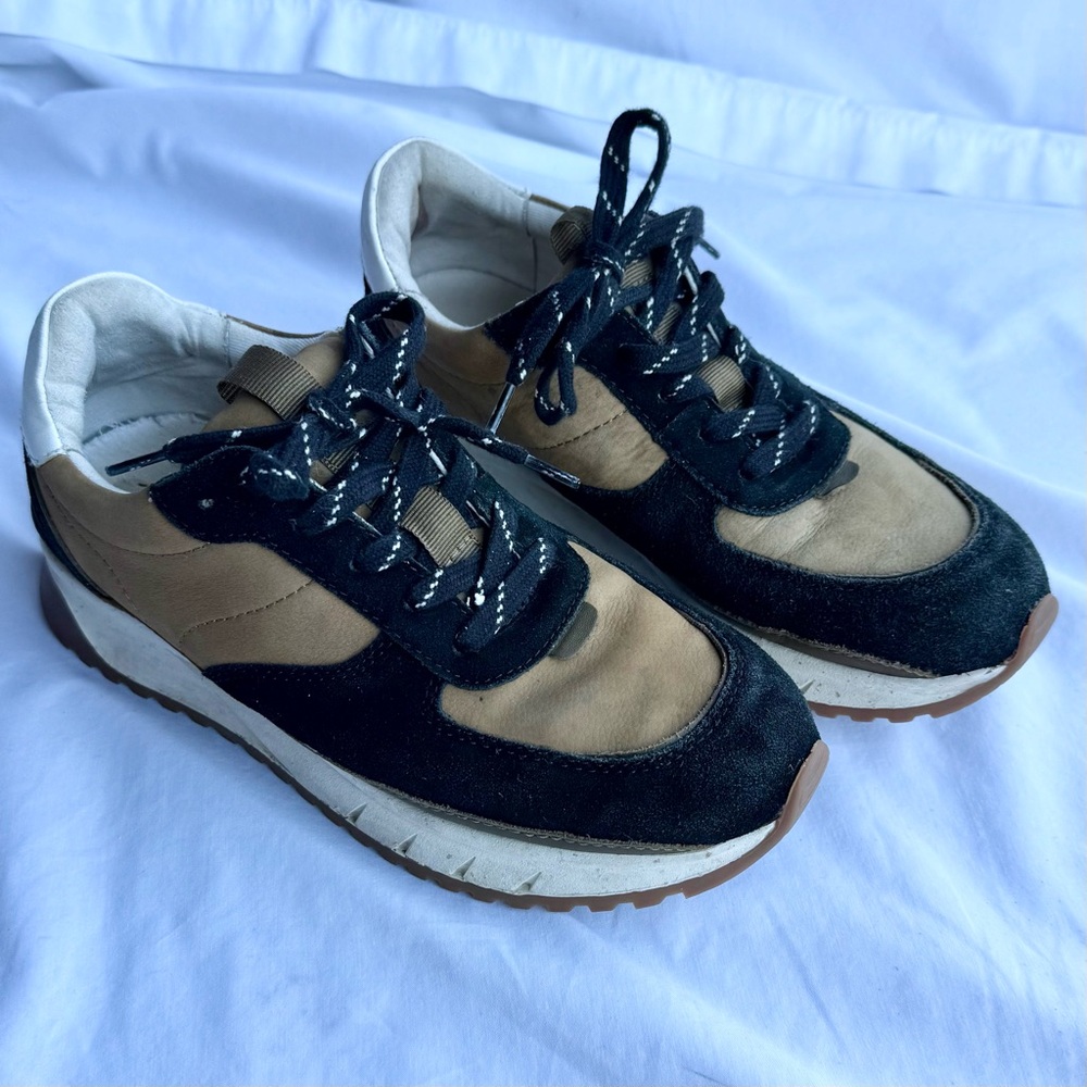 Madewell Kickoff Trainer Sneakers Women’s 7 Tan Black